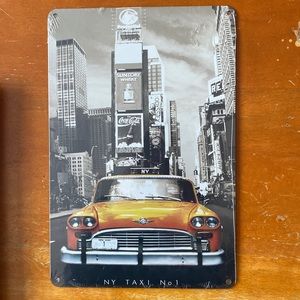 New York City Taxi Tin Wall Art.